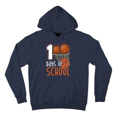 100 Days Of School Basketball Tall Hoodie