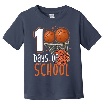 100 Days Of School Basketball Toddler T-Shirt