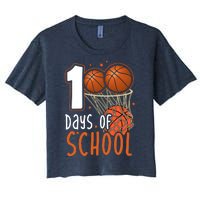 100 Days Of School Basketball Women's Crop Top Tee