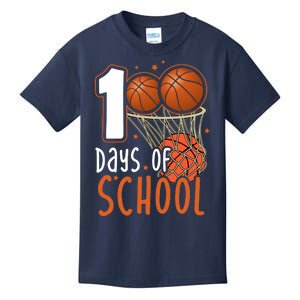 100 Days Of School Basketball Kids T-Shirt