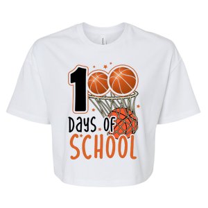 100 Days Of School Basketball Bella+Canvas Jersey Crop Tee