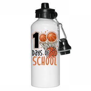 100 Days Of School Basketball Aluminum Water Bottle