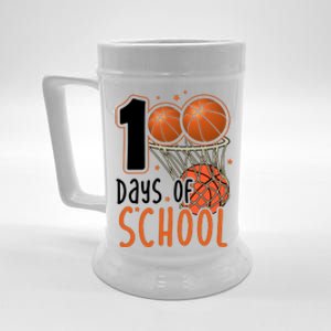 100 Days Of School Basketball Beer Stein