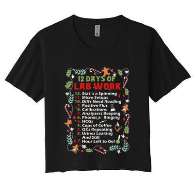 12 Days Of Lab Technician Christmas Funny Medical Laboratory Crop Top