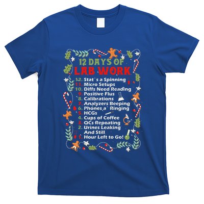 12 Days Of Lab Technician Christmas Funny Medical Laboratory T-Shirt