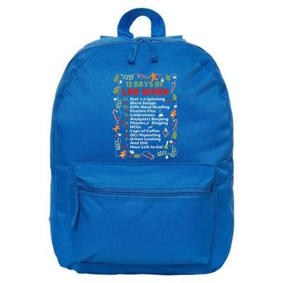 12 Days Of Lab Technician Christmas Funny Medical Laboratory 16 in Basic Backpack