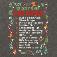 12 Days Of Lab Technician Christmas Funny Medical Laboratory Cotton Canvas Backpack