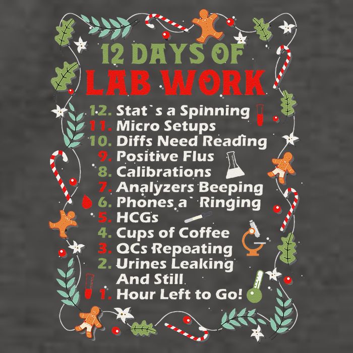 12 Days Of Lab Technician Christmas Funny Medical Laboratory Vector Backpack