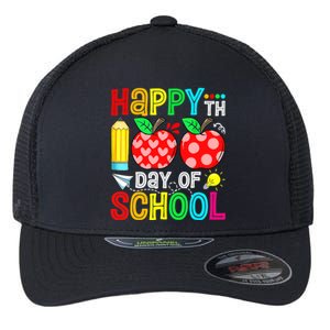 100th Day Of School Teachers Child Happy 100 Days Flexfit Unipanel Trucker Cap