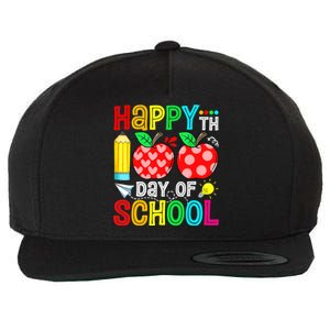 100th Day Of School Teachers Child Happy 100 Days Wool Snapback Cap