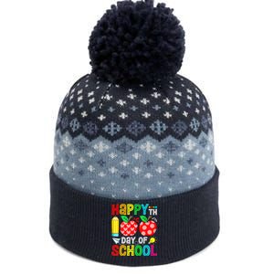 100th Day Of School Teachers Child Happy 100 Days The Baniff Cuffed Pom Beanie