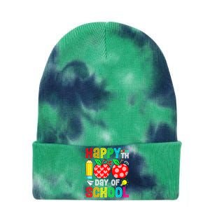 100th Day Of School Teachers Child Happy 100 Days Tie Dye 12in Knit Beanie