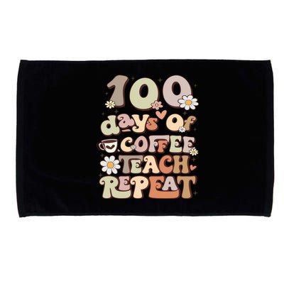 100 Days Of School Meaningful Gift For Teacher Coffee Retro Great Gift Microfiber Hand Towel