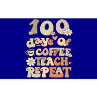 100 Days Of School Meaningful Gift For Teacher Coffee Retro Great Gift Bumper Sticker