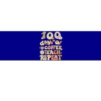 100 Days Of School Meaningful Gift For Teacher Coffee Retro Great Gift Bumper Sticker