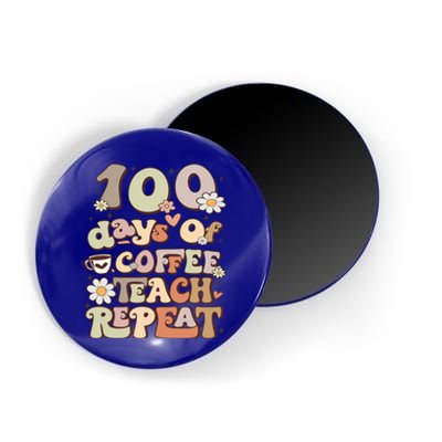 100 Days Of School Meaningful Gift For Teacher Coffee Retro Great Gift Magnet