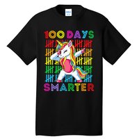 100th Day Of School Unicorn 100 Days Smarter Kindergarten Tall T-Shirt