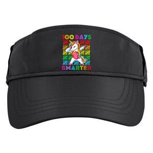 100th Day Of School Unicorn 100 Days Smarter Kindergarten Adult Drive Performance Visor