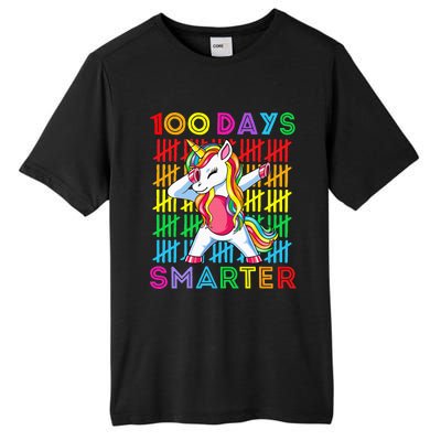 100th Day Of School Unicorn 100 Days Smarter Kindergarten Tall Fusion ChromaSoft Performance T-Shirt