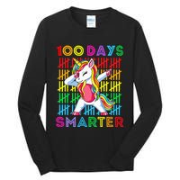 100th Day Of School Unicorn 100 Days Smarter Kindergarten Tall Long Sleeve T-Shirt