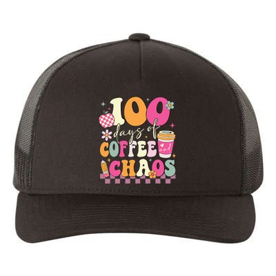 100 Days Of Coffee Chaos Lover Teacher Yupoong Adult 5-Panel Trucker Hat