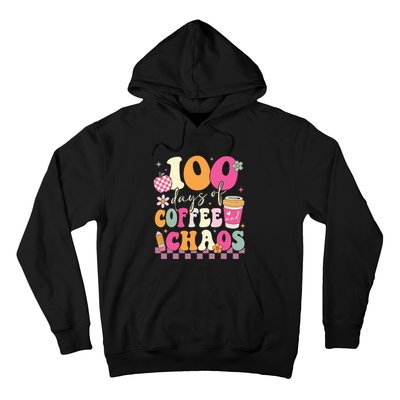 100 Days Of Coffee Chaos Lover Teacher Hoodie