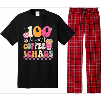 100 Days Of Coffee Chaos Lover Teacher Pajama Set