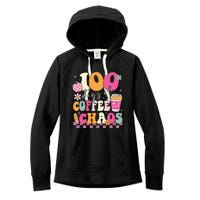 100 Days Of Coffee Chaos Lover Teacher Women's Fleece Hoodie