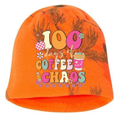 100 Days Of Coffee Chaos Lover Teacher Kati - Camo Knit Beanie