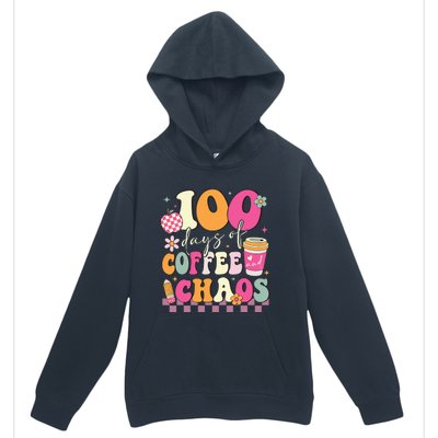 100 Days Of Coffee Chaos Lover Teacher Urban Pullover Hoodie