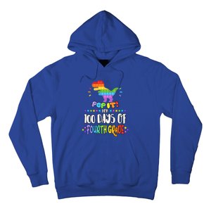 100Th Day Of Fourth Grade Fidget Pop It Dinosaur 4Th Grade Cool Gift Hoodie