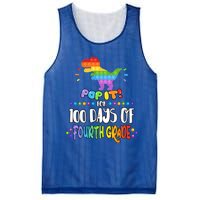 100Th Day Of Fourth Grade Fidget Pop It Dinosaur 4Th Grade Cool Gift Mesh Reversible Basketball Jersey Tank