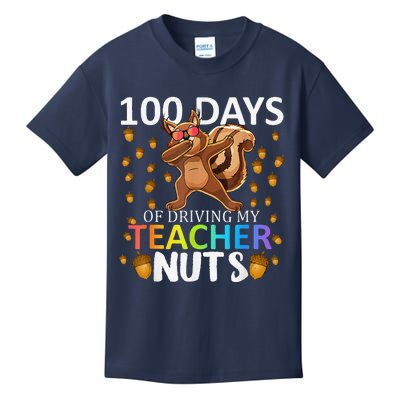 100 Days Of Driving My Teacher Nuts 100th Day Of School Kids T-Shirt