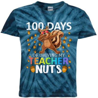 100 Days Of Driving My Teacher Nuts 100th Day Of School Kids Tie-Dye T-Shirt