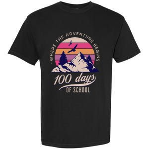 100 Days Of School Retro Outdoor Teacher Garment-Dyed Heavyweight T-Shirt