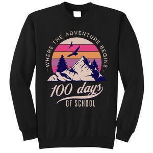 100 Days Of School Retro Outdoor Teacher Sweatshirt