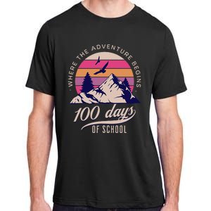 100 Days Of School Retro Outdoor Teacher Adult ChromaSoft Performance T-Shirt