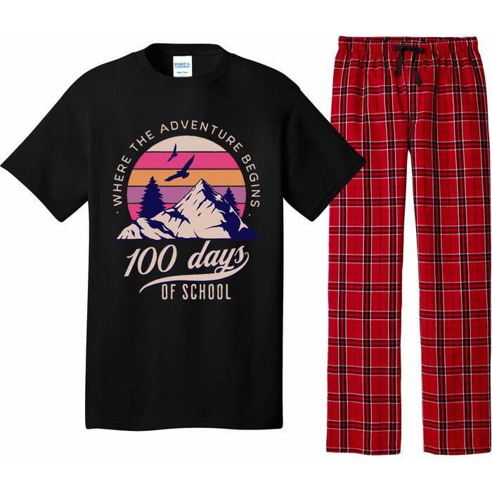 100 Days Of School Retro Outdoor Teacher Pajama Set