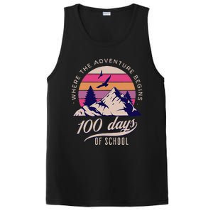 100 Days Of School Retro Outdoor Teacher PosiCharge Competitor Tank