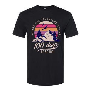 100 Days Of School Retro Outdoor Teacher Softstyle CVC T-Shirt