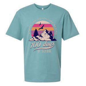 100 Days Of School Retro Outdoor Teacher Sueded Cloud Jersey T-Shirt