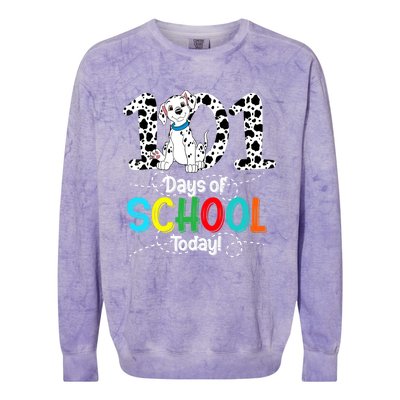 100th Day Of School 101 Days Smarter 100 For Boy Girl Colorblast Crewneck Sweatshirt