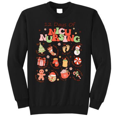 12 Days Of NICU Unit Nursing Funny NICU Nurse Christmas  Sweatshirt