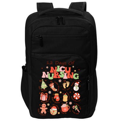 12 Days Of NICU Unit Nursing Funny NICU Nurse Christmas  Impact Tech Backpack