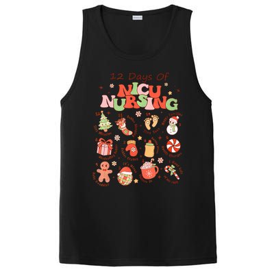 12 Days Of NICU Unit Nursing Funny NICU Nurse Christmas  PosiCharge Competitor Tank