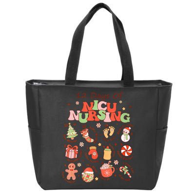 12 Days Of NICU Unit Nursing Funny NICU Nurse Christmas  Zip Tote Bag