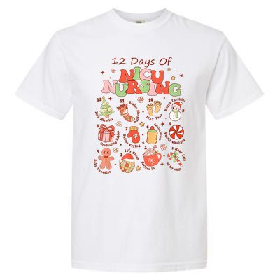 12 Days Of NICU Unit Nursing Funny NICU Nurse Christmas  Garment-Dyed Heavyweight T-Shirt