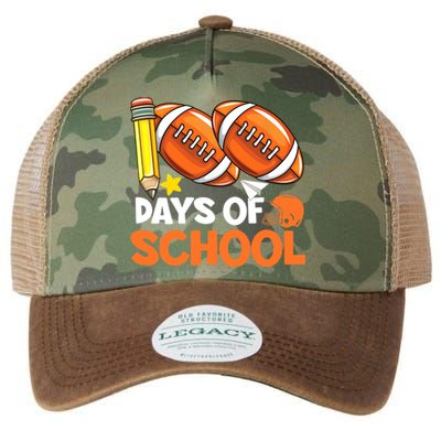 100 Days Of School Football 100th Day Of School Legacy Tie Dye Trucker Hat