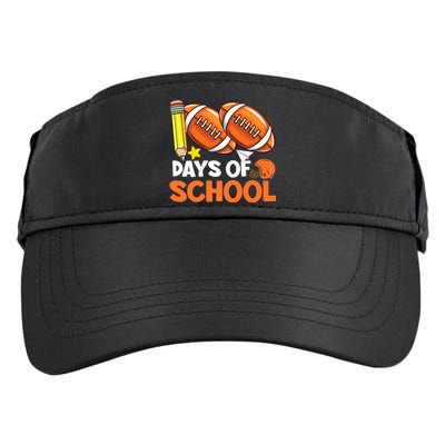 100 Days Of School Football 100th Day Of School Adult Drive Performance Visor