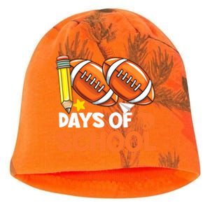 100 Days Of School Football 100th Day Of School Kati - Camo Knit Beanie